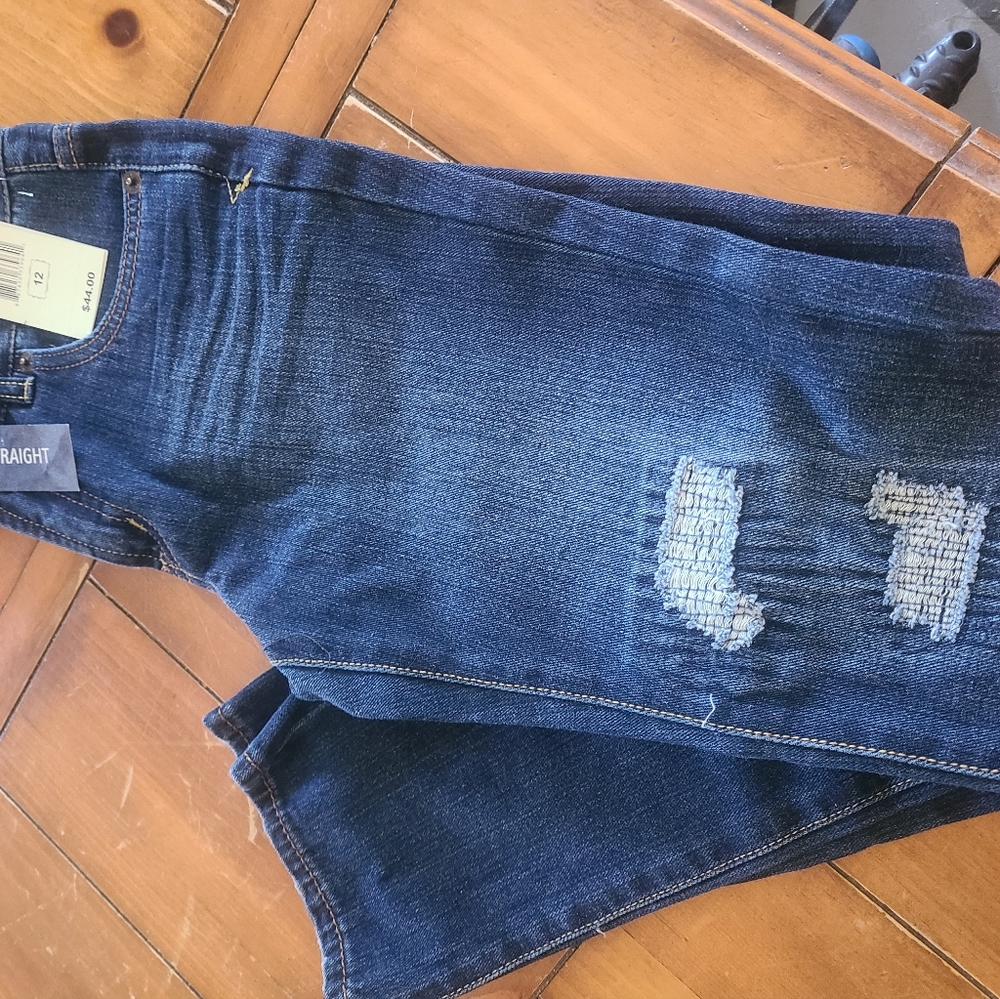 Lucky Brand Billy Straight Distressed Jeans